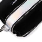 Girls Metallic Silver Logo Handbag, 1, hi-res