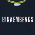 Boys Navy Holographic Logo T-shirt, 1, hi-res