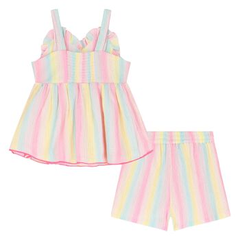Younger Girls Rainbow Shorts Set