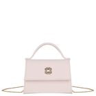 Girls Pink Crepe Handbag, 1, hi-res