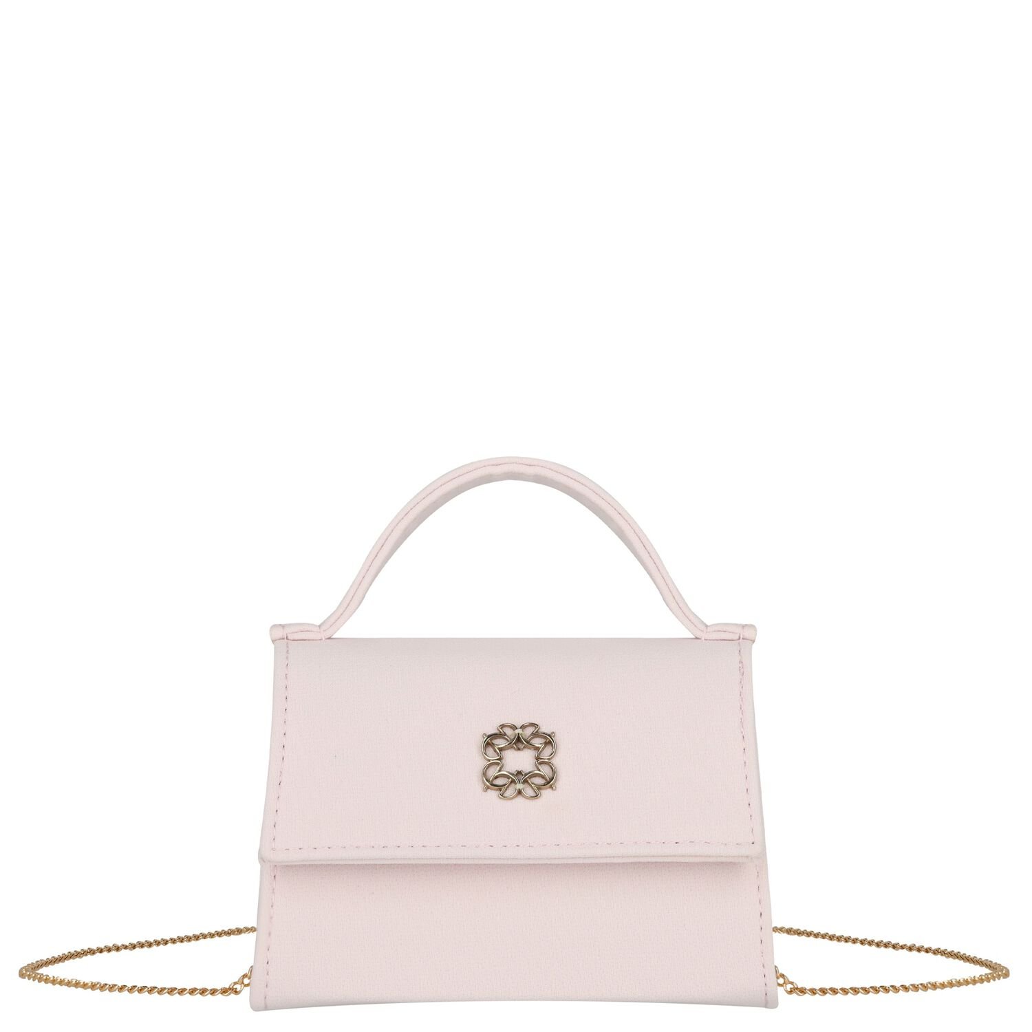 Girls Pink Crepe Handbag, 1, hi-res