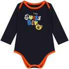 Baby Boys White & Navy Bodysuit Set, 1, hi-res