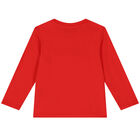 Red Teddy Bear Logo Long Sleeve Top, 3, hi-res