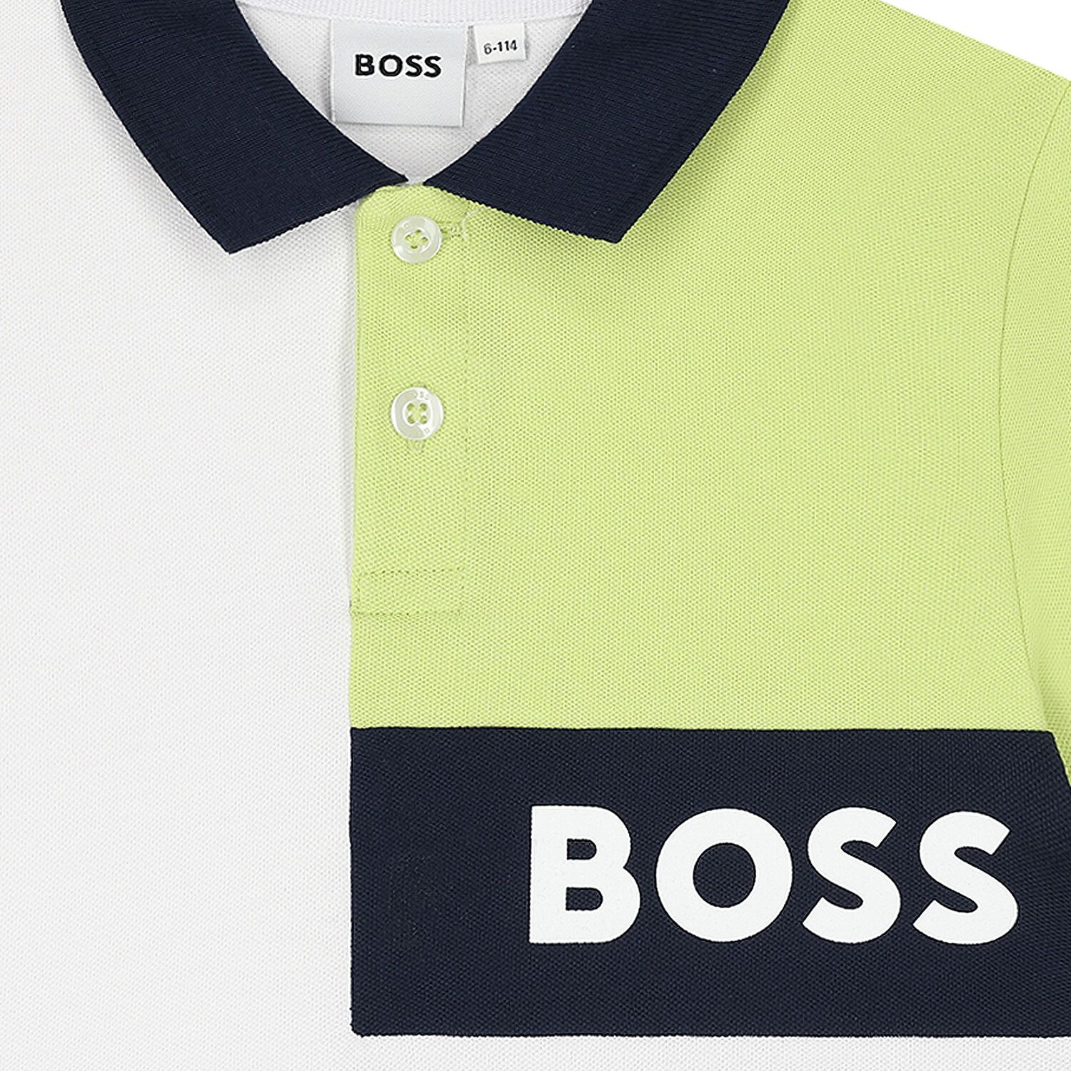 Boys White  & Navy Blue Logo Shorts Set, 2, hi-res