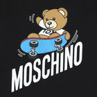 Black Teddy Bear Long Sleeve Top, 1, hi-res