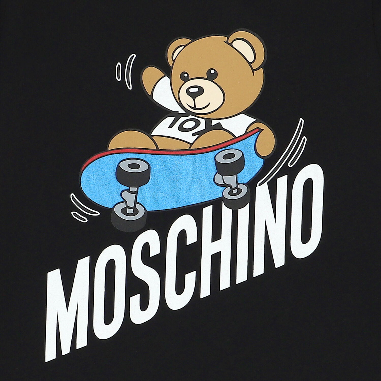 Black Teddy Bear Long Sleeve Top, 1, hi-res