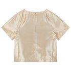 Girls Gold & White Roses Skirt Set, 1, hi-res