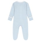 Baby Boys White & Blue Babygrows ( 4 Pack ), 1, hi-res