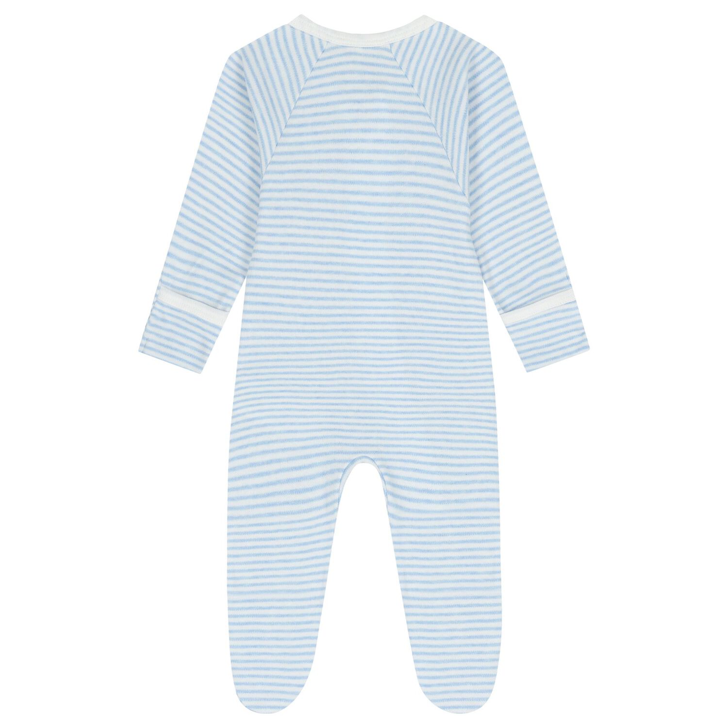 Baby Boys White & Blue Babygrows ( 4 Pack ), 1, hi-res image number null
