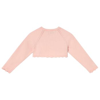 Younger Girls Pink Knitted Cardigan