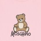 Girls Pink Teddy Bear Logo T-Shirt, 3, hi-res