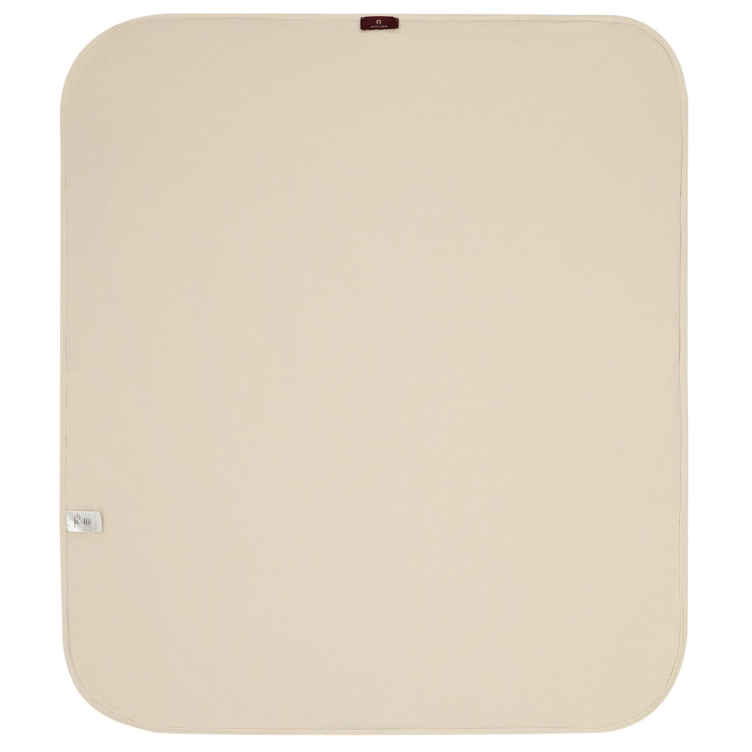Beige & White Logo Baby Blanket, 1, hi-res