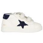 White Logo Leather Trainers, 1, hi-res