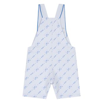 Baby Boys Blue Logo Dungaree