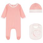 Baby Girls Pink Babygrow Gift Set, 1, hi-res