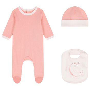 Baby Girls Pink Babygrow Gift Set