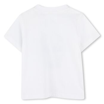 Younger Boys White Logo T-Shirt