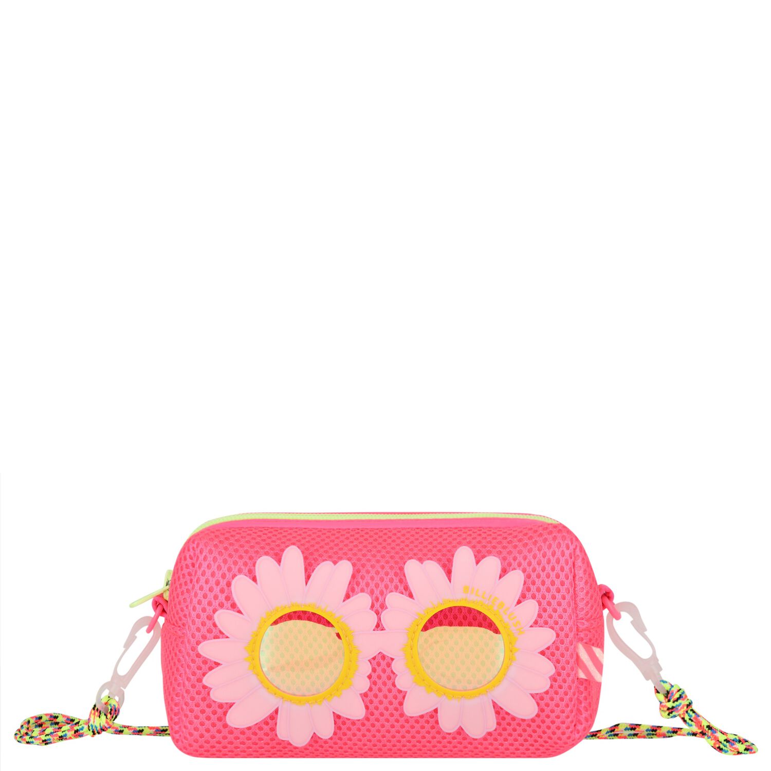 Girls Neon Pink Mesh Shoulder Bag, 1, hi-res