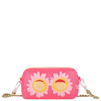 Girls Neon Pink Mesh Shoulder Bag