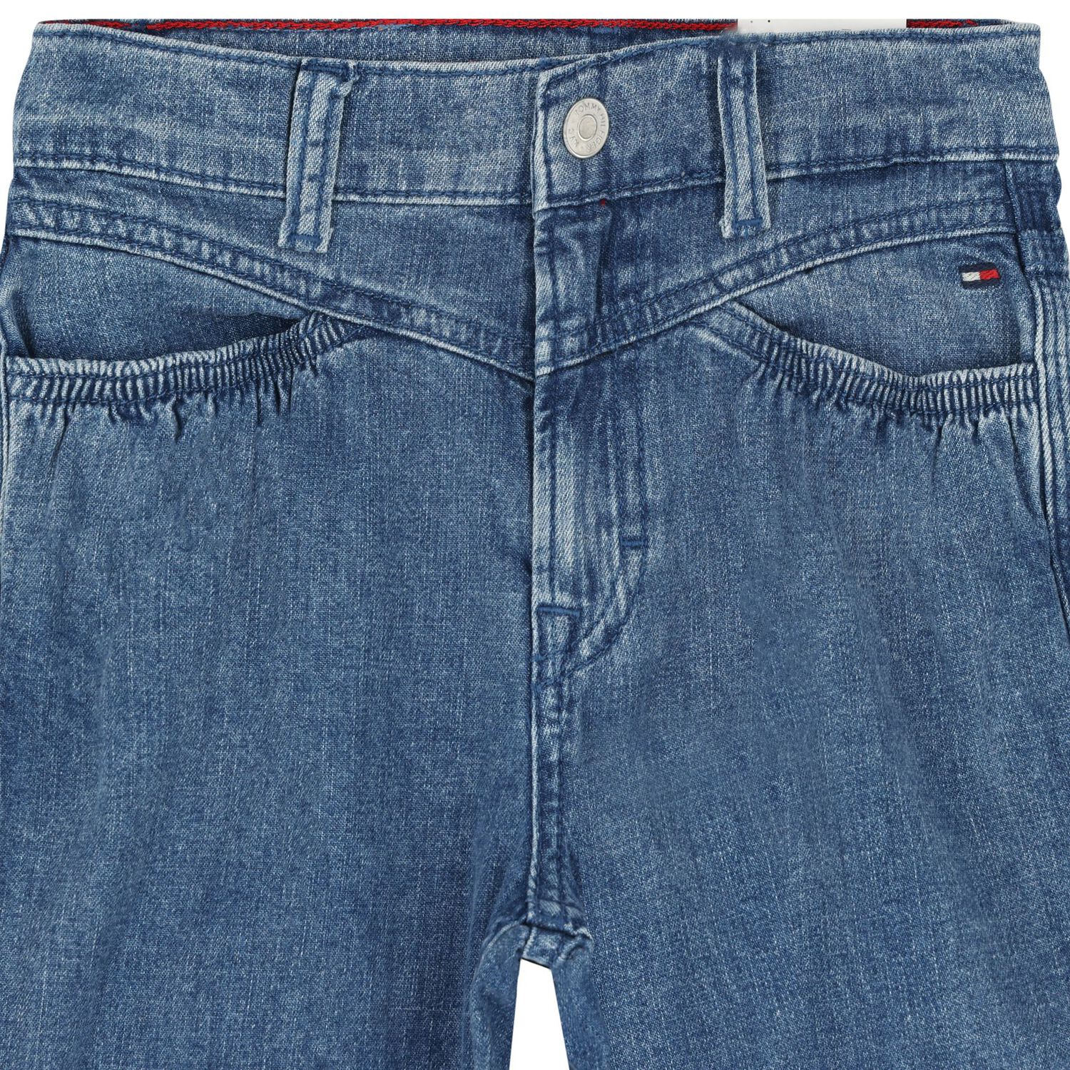 Girls Blue Logo Denim Jeans, 1, hi-res image number null