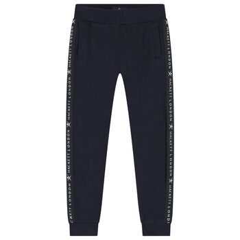 Boys Navy Blue Logo Joggers
