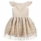 Girls Gold Special Occasion Dress, 1, hi-res