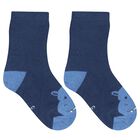 Younger Boys White, Navy Blue & Beige Socks ( 3-Pack ) , 1, hi-res