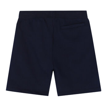 Younger Boys Navy Logo Shorts