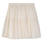 Girls Mini Me Ivory Logo Skirt, 1, hi-res