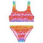 Girls Multi-Coloured Hearts Bikini, 1, hi-res