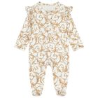 Baby Girls White & Gold Babygrow, 1, hi-res