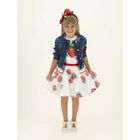 Girls White Strawberry Skirt, 1, hi-res