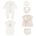 Baby Girls Pink & Ivory Geo Map Babygrow Gift Set, 1, hi-res