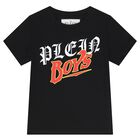 Boys Black Logo T-Shirt, 2, hi-res