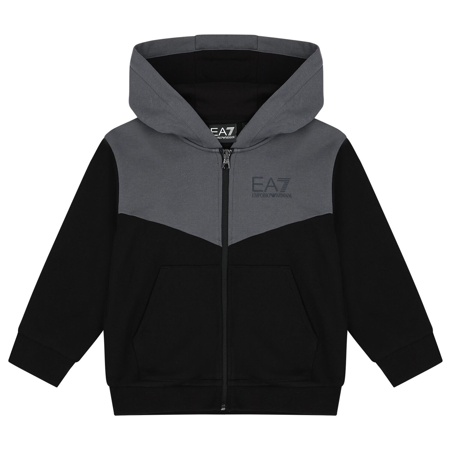 Boys Black & Grey Logo Tracksuit, 1, hi-res