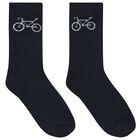 Boys Navy Blue & Grey Socks (3 Pack), 1, hi-res
