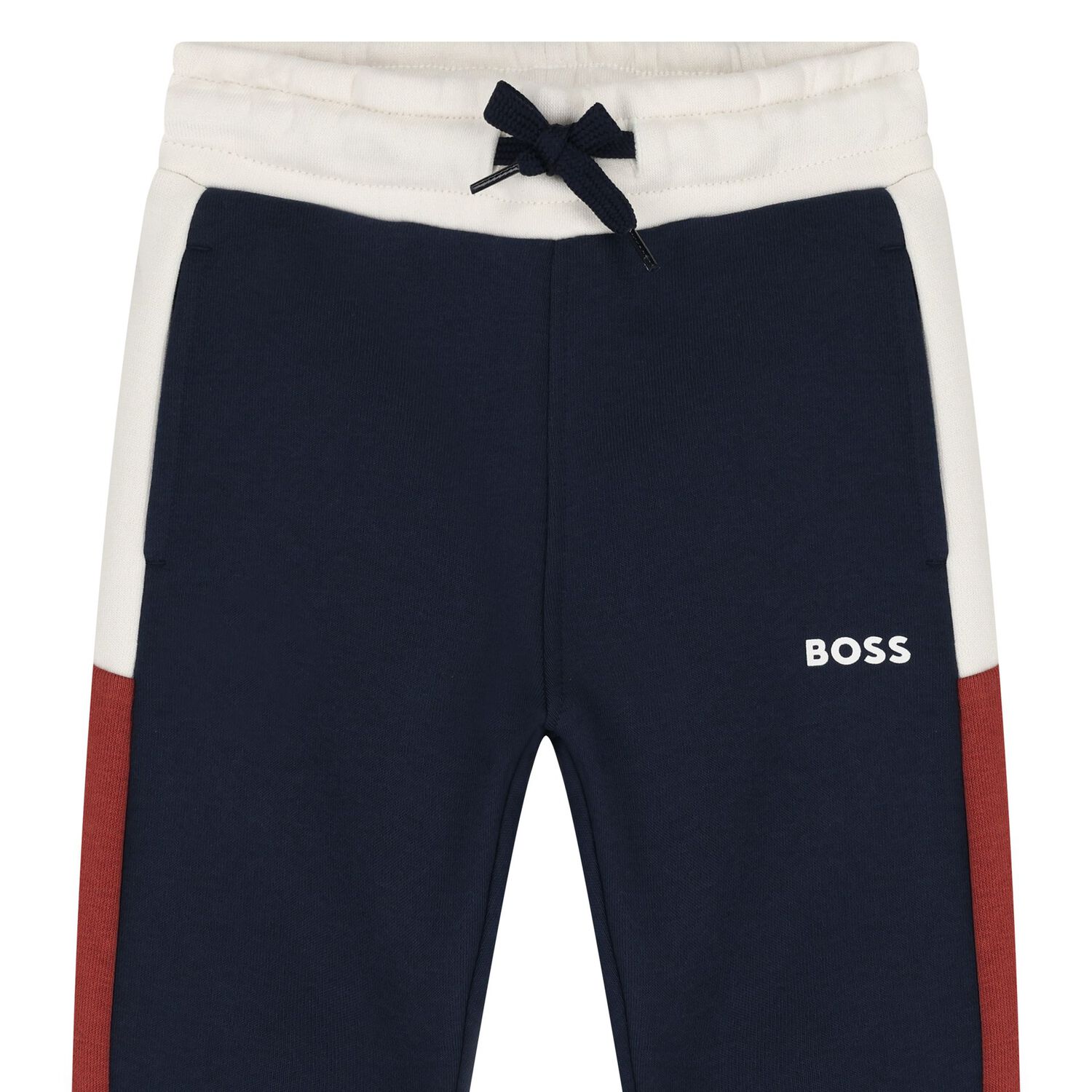 Younger Boys Navy Blue Logo Joggers, 3, hi-res