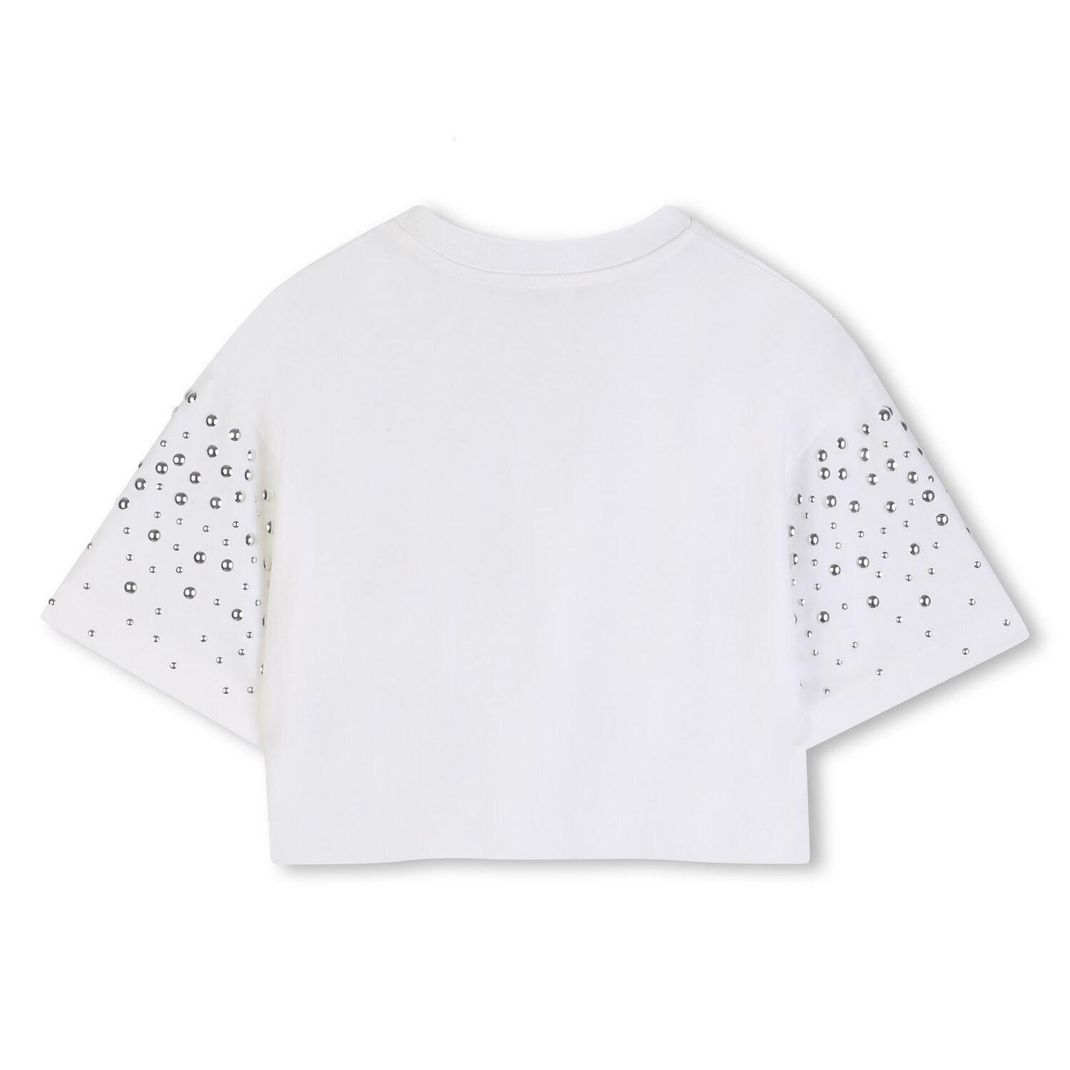 Girls White Logo T-Shirt, 1, hi-res