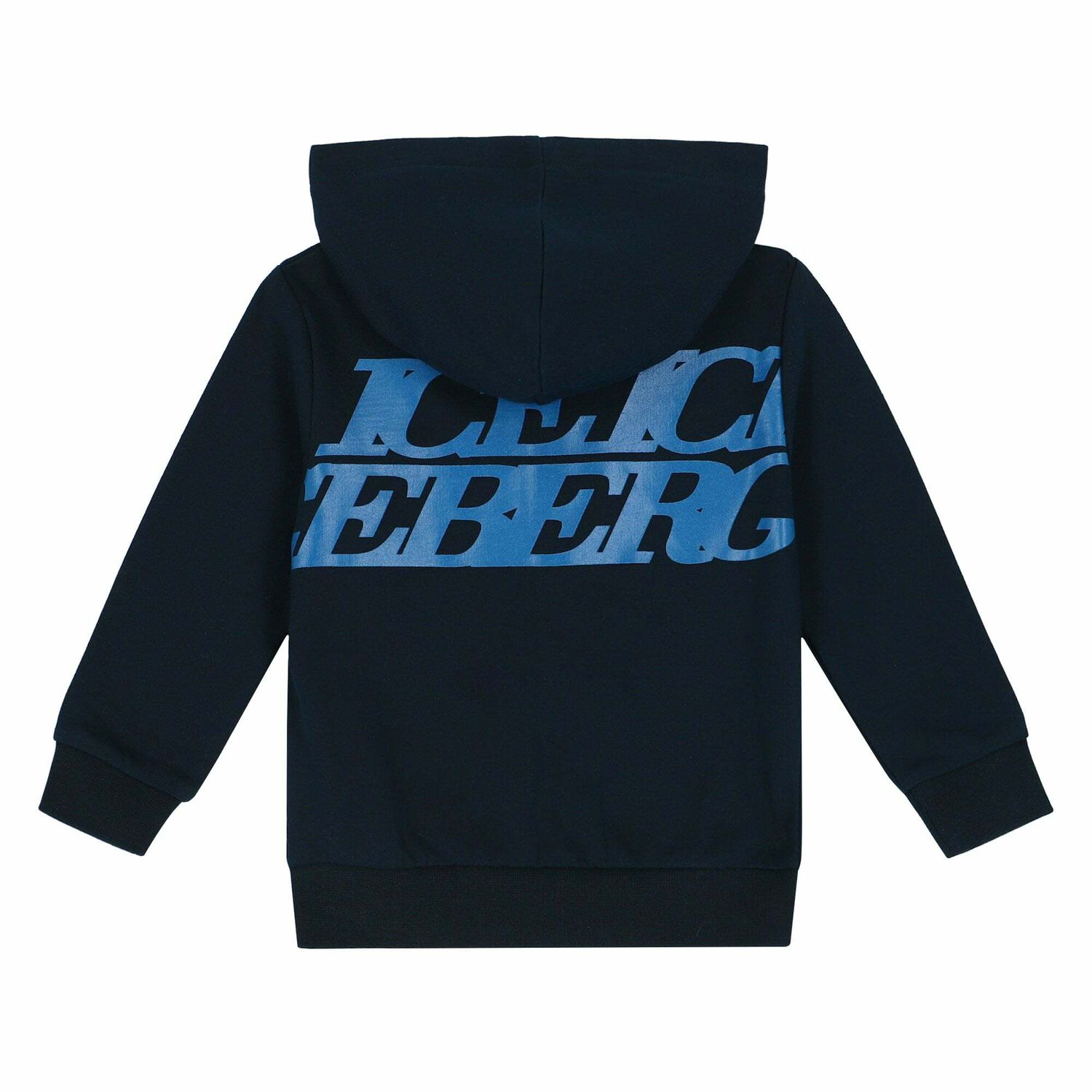 Younger Boys Navy Logo Hooded Top, 1, hi-res image number null