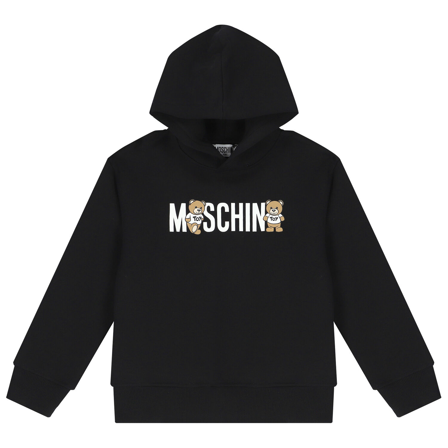 Black Teddy Bear Logo Hooded Top, 1, hi-res image number null