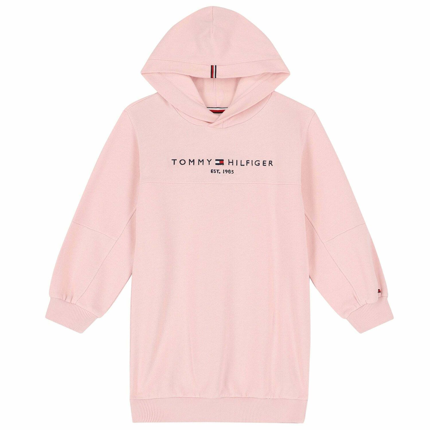Girls Pink Logo Hooded Dress, 1, hi-res image number null