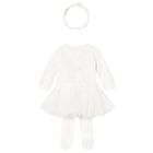 Baby Girls White 3 Piece Bodysuit & Tutu Set, 3, hi-res
