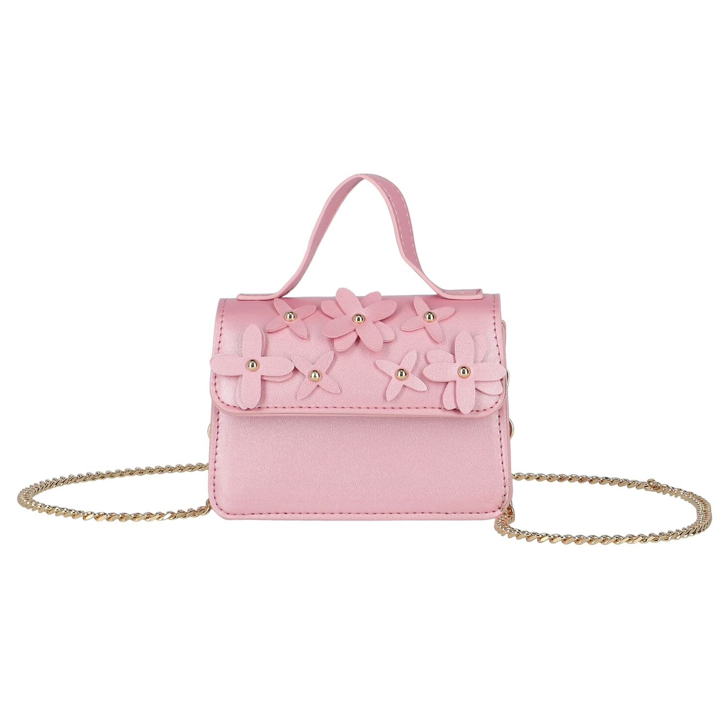 Girls Pink Flowers Bag, 2, hi-res image number null