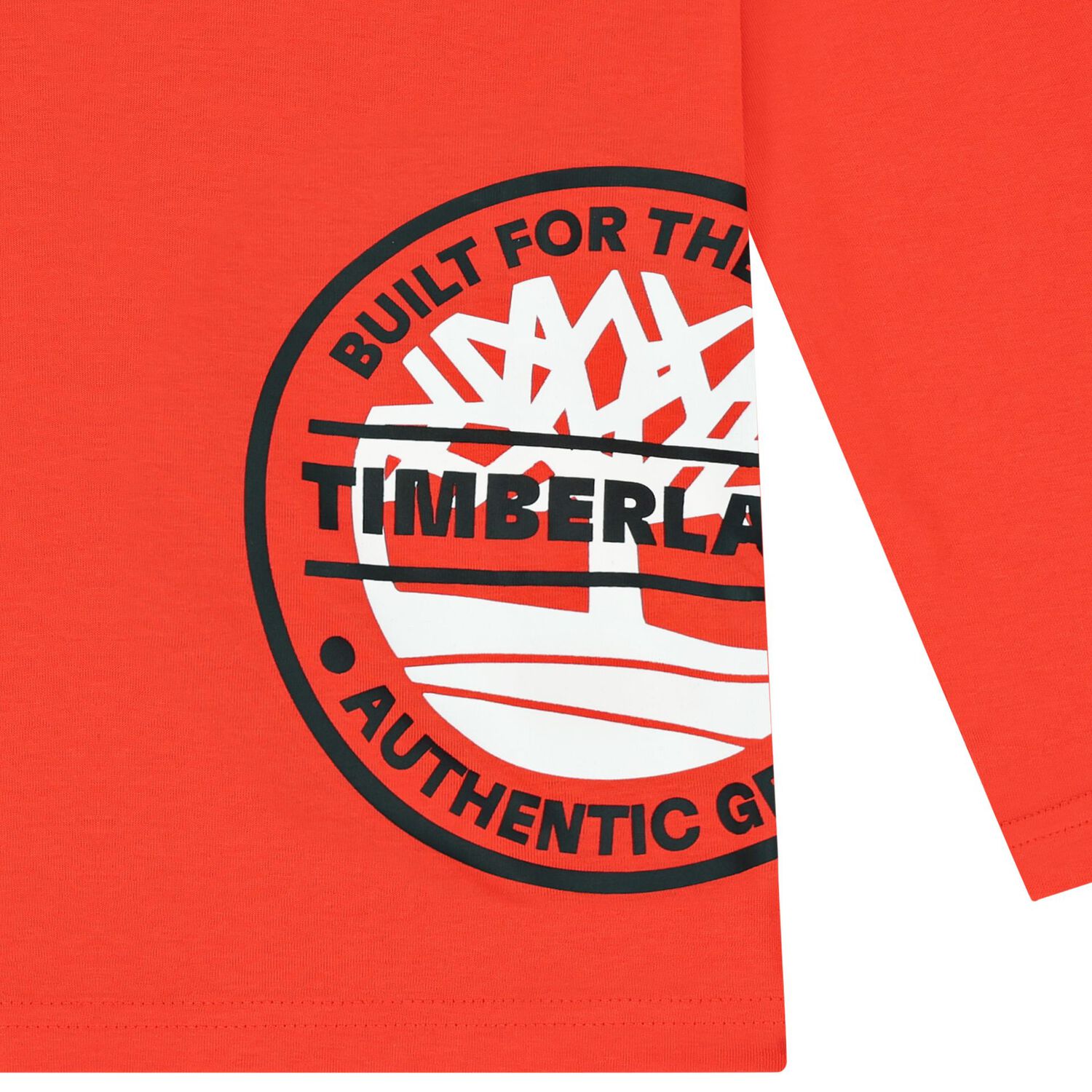 Boys Orange Logo Long Sleeve Top, 2, hi-res