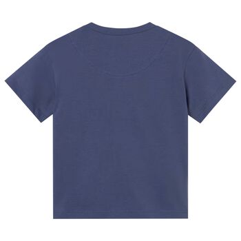 Younger Boys Navy Blue Logo T-Shirt