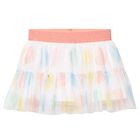 Girls White Hearts Tulle Skirt Set, 1, hi-res