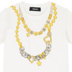 Girls Ivory Logo Chain T-Shirt, 1, hi-res