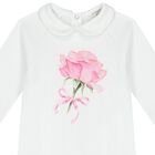 Baby Girls White & Pink Rose Babygrow Gift Set, 1, hi-res
