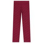 Girls Burgundy Logo Leggings, 1, hi-res