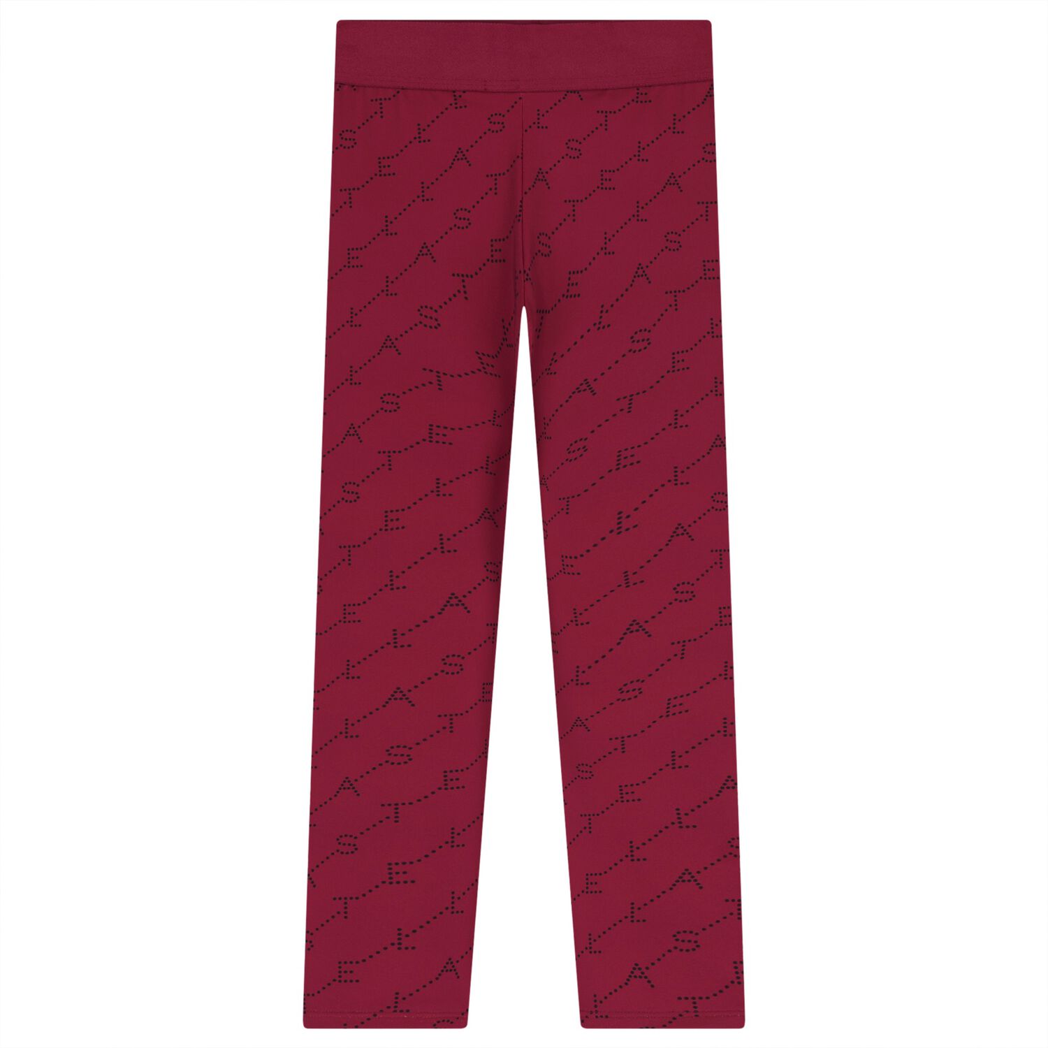 Girls Burgundy Logo Leggings, 1, hi-res
